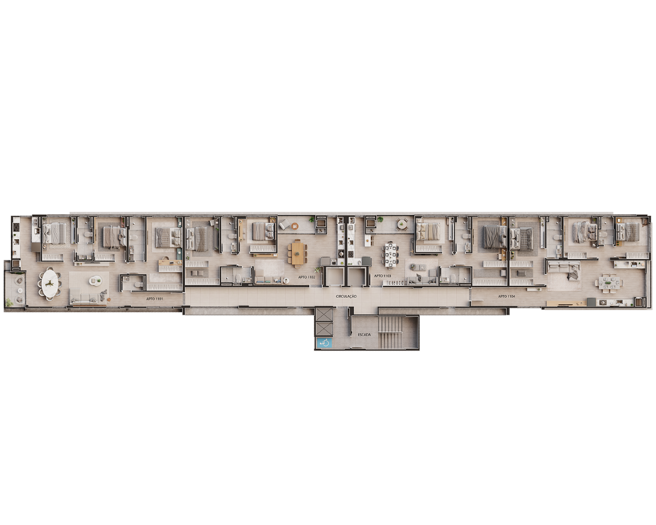 Imagem Apartamento com 1 Suíte + 2 Dormitórios e 2 Vagas | Condomínio com Lazer Completo e Vista Incrível