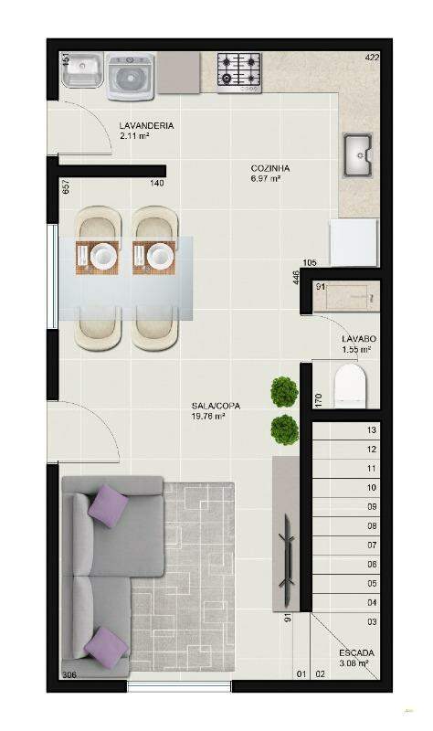 Imagem Casa à venda, 1 quarto, 2 suítes, 1 vaga, Vila Lenzi - Jaraguá do Sul/SC