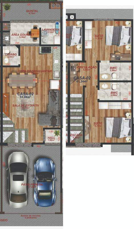 Imagem Sobrado geminado a venda no bairro Três Rios do Norte em Jaraguá do Sul