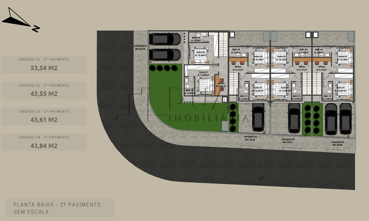 Imagem Geminado sobrado no bairro João Pessoa em Jaraguá do Sul com 2 suítes + Office
