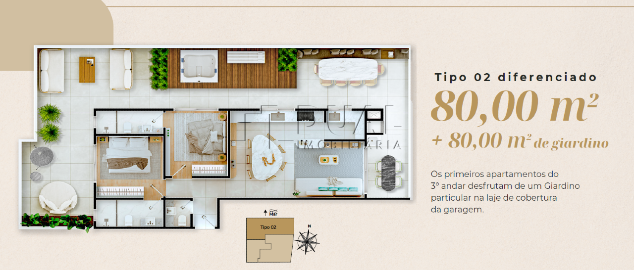 Imagem Apartamento no bairro Praia de Armação do Itapocorói em Penha - Élite Residenz