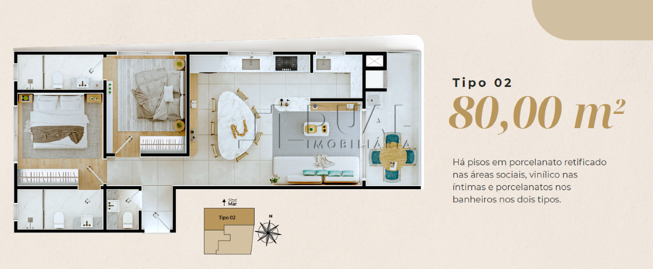 Imagem Apartamento no bairro Praia de Armação do Itapocorói em Penha - Élite Residenz