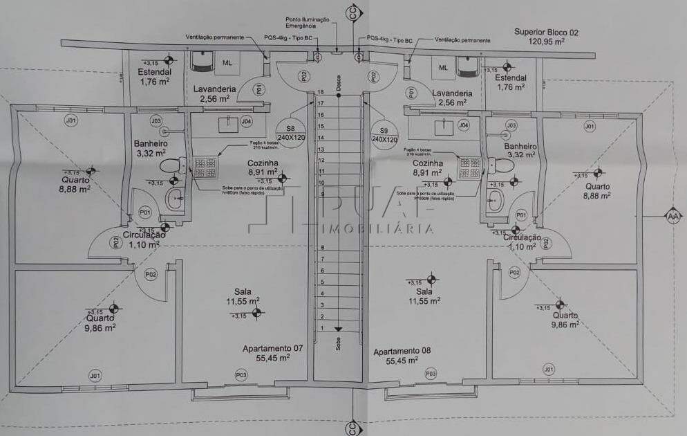 Imagem Prédio residencial inteiro à venda no bairro Nova Esperança em Guaramirim com 8 unidades de apartamentos 