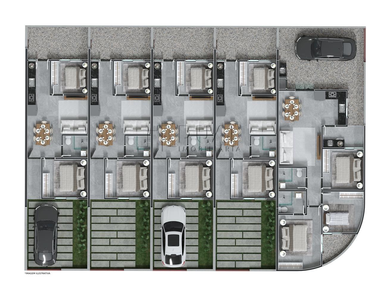 Imagem Casas Geminadas com Projeto Moderno –