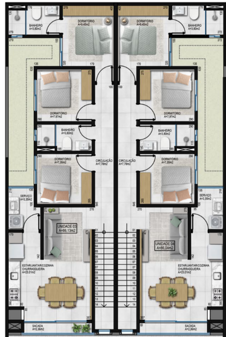 Imagem Apartamento à venda com 83,29m² no Czerniewicz em Jaraguá do Sul/SC
