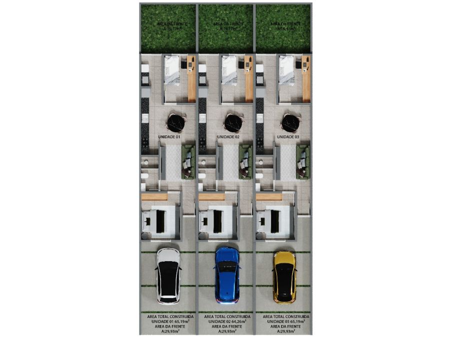 Imagem Geminado Novo com 60,30m² à Venda no Bairro João Pessoa - Jaraguá do Sul