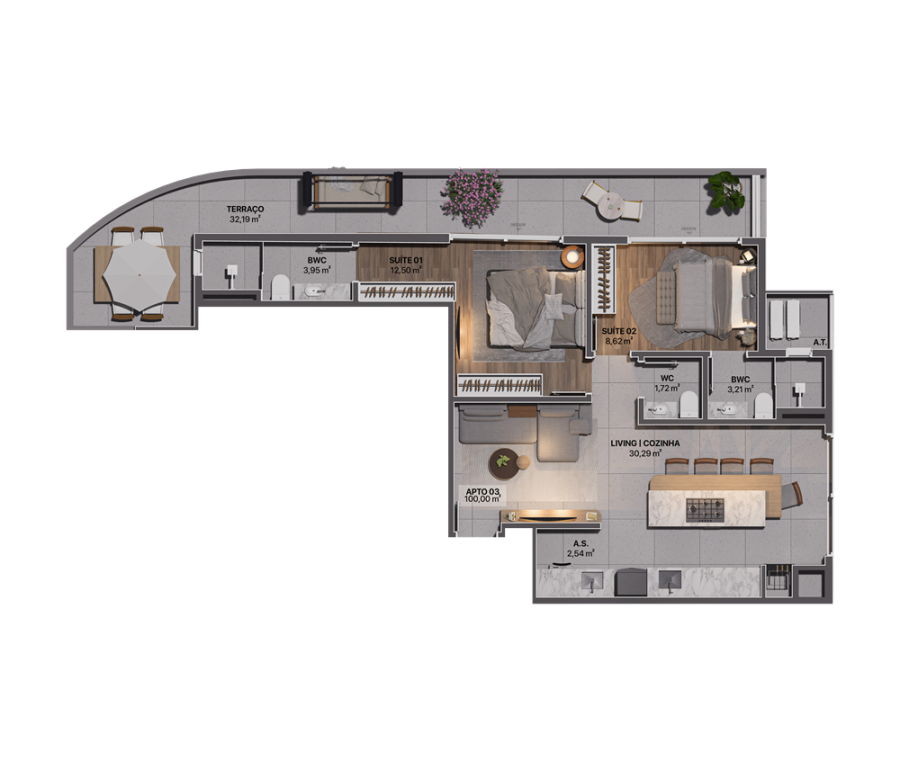 Imagem Apartamentos à venda no Sky Roftop em Balneário Piçarras