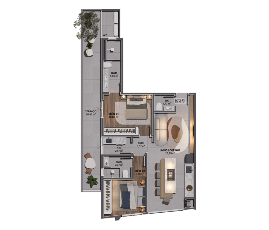 Imagem Apartamentos à venda no Sky Roftop em Balneário Piçarras