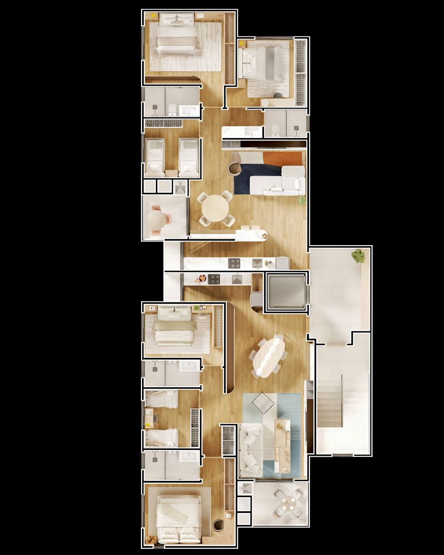 Imagem Apartamento com 85m² a 97,84m² no Czerniewicz em Jaraguá do Sul