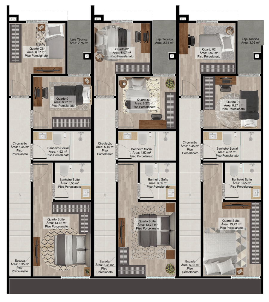Imagem Sobrado geminado no loteamento Montreal em Jaraguá do Sul no bairro Três Rios do Norte