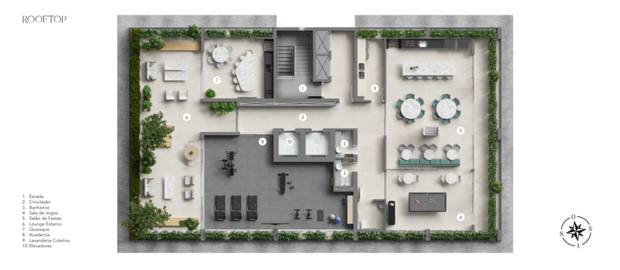 Imagem Apartamento na planta de 2 quartos de 58,69 m² no Nova Brasília em Jaraguá do Sul