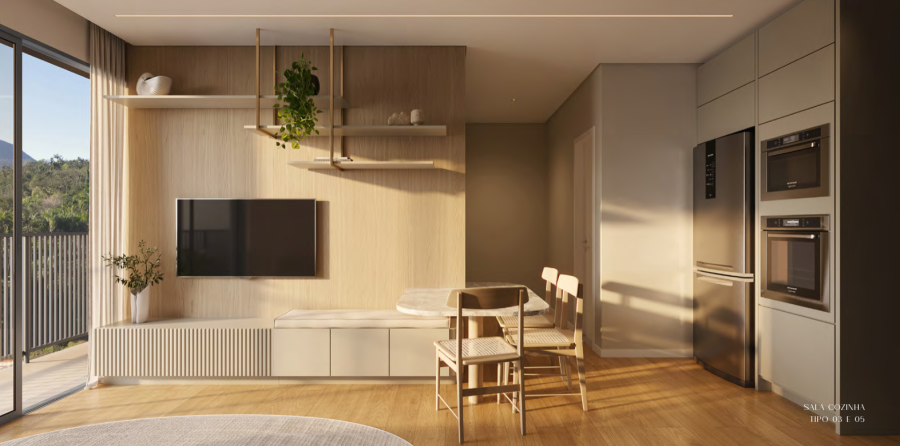 Imagem Apartamento na planta de 2 quartos de 58,69 m² no Nova Brasília em Jaraguá do Sul