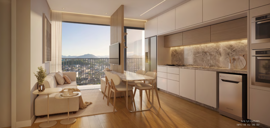 Imagem Apartamento na planta de 2 quartos de 58,69 m² no Nova Brasília em Jaraguá do Sul