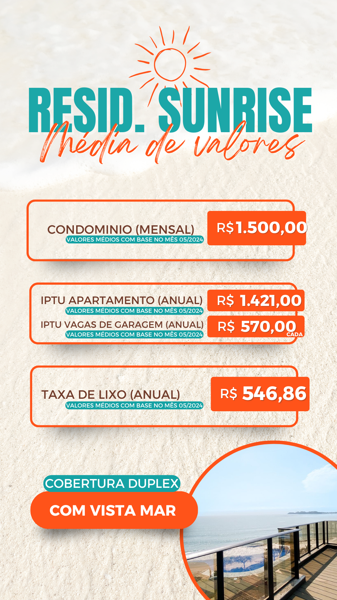 Imagem Cobertura Duplex no Residencial Sunrise em Penha / Alto Padrão - Frente para o mar - Mobiliado - Quadra do Mar